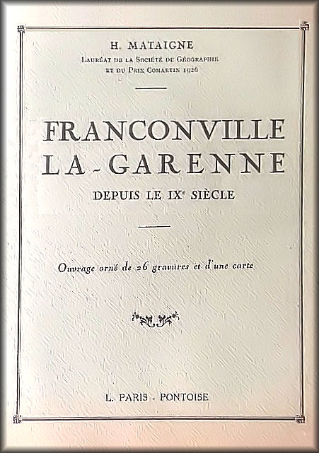 Livre Franconville première édition